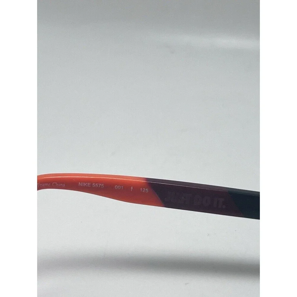 Nike 5575 001 125 Eyeglasses Frames Only Full Rim Black Orange Youth 46-14-125